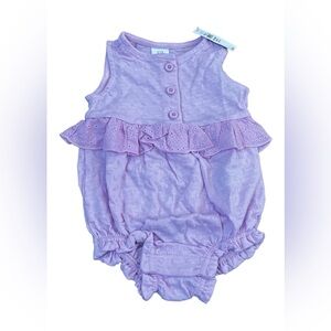 Baby GAP Eyelet Shorty Romper, Light Pink Purple, NEW
